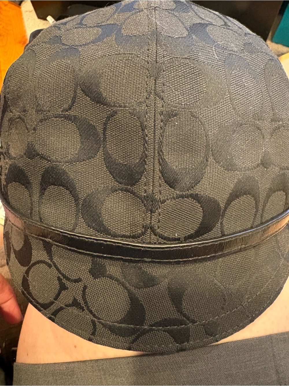 Coach Vintage Y2k Karen Signature Jacquard Newsboy Cap-Woman’s